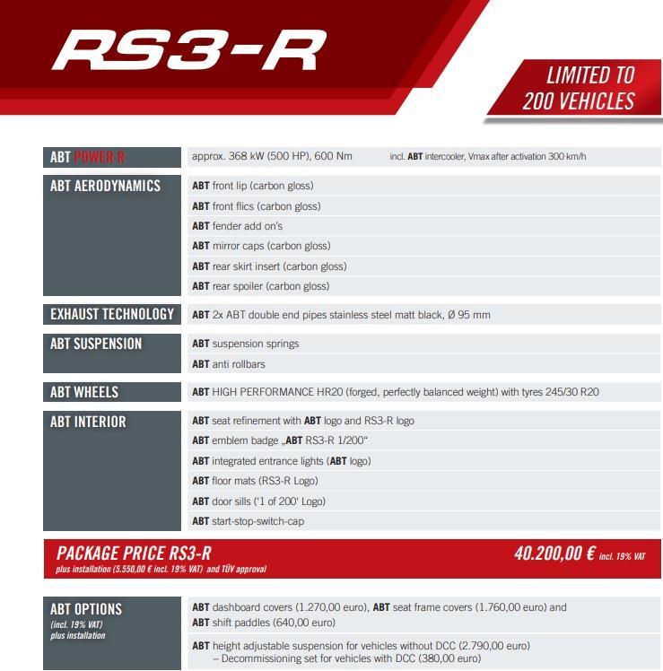 AUDI Rs3 sportback 2.5 tfsi quattro s-tronic